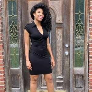 Cache Mini Black Bodycon Dress